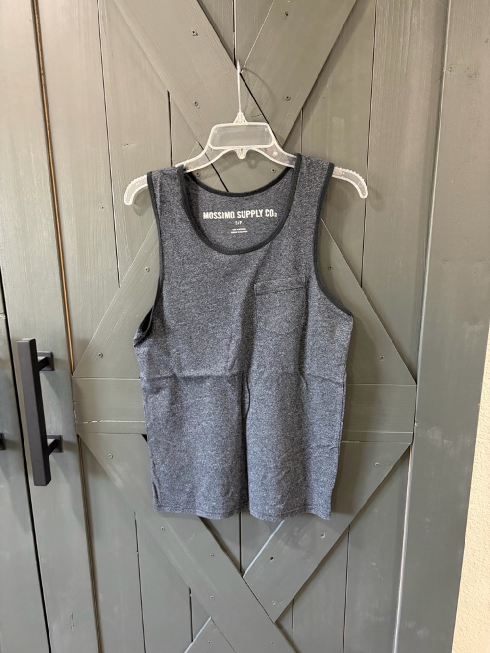 Mossimo Supply Co. Men’s Small Charcoal Heather Pocket Tank